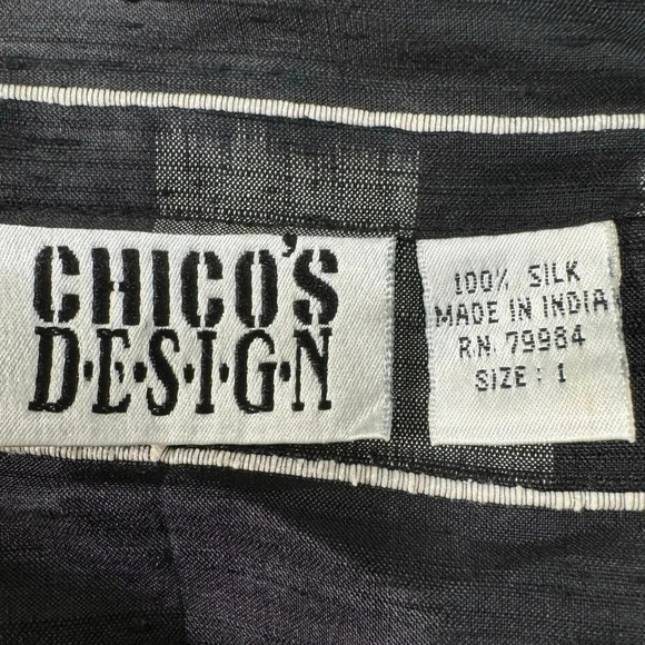 Chico’s Design 100% Silk 3/4 sleeve lightweight jacket - Picture 6 of 6